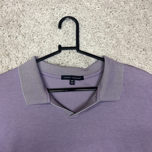 Robert Barakett Polo Shirt Mens XXL Purple Preppy Travel Beachy Cruise Spring - Picture 3 of 8